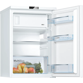 Bosch Refrigerator | KTL15NWEB | Energy efficiency class E | Free standing | Larder | Height 85 cm | Fridge net capacity 106 L | Freezer net capacity 14 L | Display | 39 dB | White