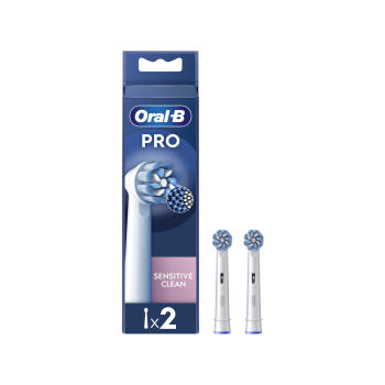 Oral-B | Replaceable toothbrush heads | EB60X-2 Sensitive Clean Pro | Heads | For adults | Number of brush heads included 2 | White