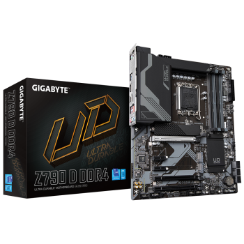 Z790 D | Processor family Intel | Processor socket  LGA1700 | DDR4 | Supported hard disk drive interfaces SATA, M.2 | Number of SATA connectors 6