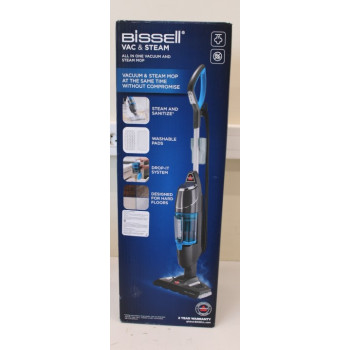 SALE OUT. Bissell Vac&Steam Steam Cleaner,  | Vacuum and steam cleaner | Vac & Steam | Power 1600 W | Steam pressure Not Applicable. Works with Flash Heater Technology bar | Water tank capacity 0.4 L | Blue/Titanium | UNPACKED, USED, SCRATCHED