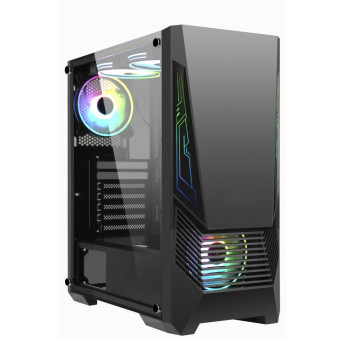 Case GOLDEN TIGER Buffalo M730i MidiTower Not included ATX MicroATX Colour Black BUFFALOM730I