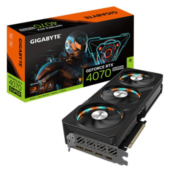 Graphics Card GIGABYTE NVIDIA GeForce RTX 4070 SUPER 12 GB GDDR6X 192 bit PCIE 4.0 16x GPU 2565 MHz 1xHDMI 3xDisplayPort GV-N407SGAMINGOC-12GD