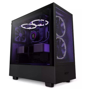 Case NZXT H5 Flow RGB MidiTower Case product features Transparent panel Not included Colour Black CC-H51FB-R1