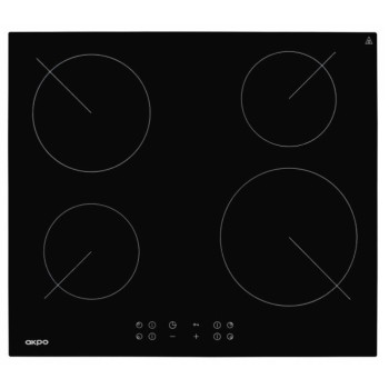 Ceramic hob Akpo PKA 58008/2 black 4 zone(s)