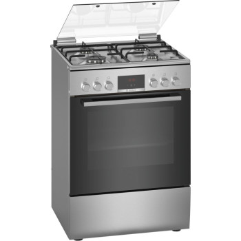 Bosch Serie 4 HXN390D50L cooker Freestanding cooker Gas Black, Stainless steel A