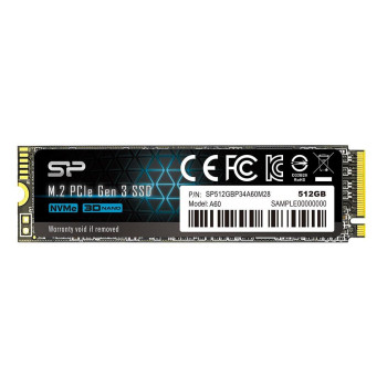 Silicon Power P34A60 M.2 512 GB SSD PCI Express SLC NVMe (SP512GBP34A60M28RR) Bulk