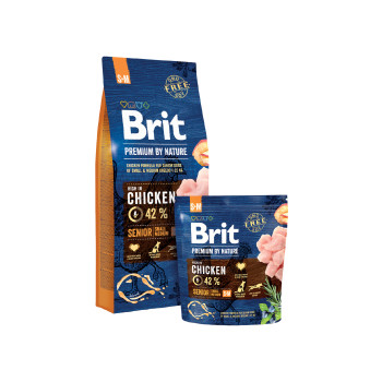 Brit Premium by Nature Senior S+M 15 kg Apple, Chicken, Corn