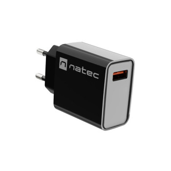 NATEC USB CHARGER RIBERA 18W USB-A BLACK