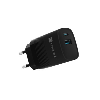 NATEC CHARGER RIBERA GAN 1X USB-A + 1X USB-C 30W