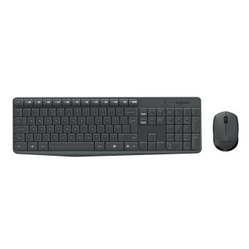 Logitech MK235 keyboard Mouse included USB QWERTY US International Grey