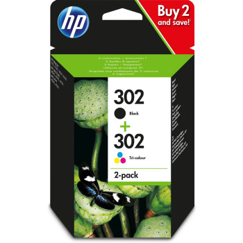 HP 302 2-pack Black/Tri-color Original Ink Cartridges