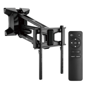 Maclean MC-891 Electric TV Wall Mount Bracket with Remote Control Height Adjustment 37'' - 70" max. VESA 600x400 up to 35kg Above Fireplace Mount Sturdy