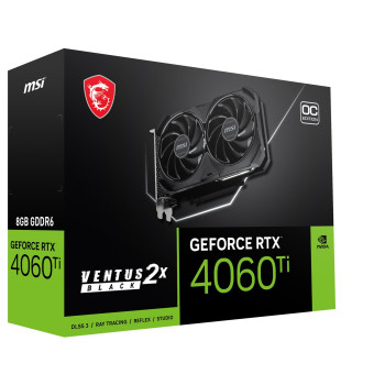 MSI VENTUS GeForce RTX 4060 Ti 2X BLACK 8G OC NVIDIA 8 GB GDDR6