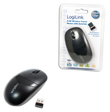 Mouse Optical Wireless 2.4 GHz with 3 Button, black