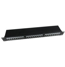 Patch Panel 24 Ports 1U 19 '' Cat.5e screen with cable management function black