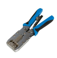 Multi function crimping tool for modular plugs