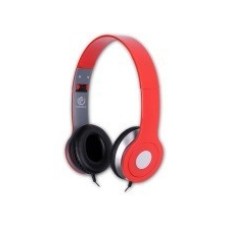 CITY red stereo headphone with micropho