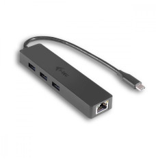 USB-C Slim 3-port HUB z adapterem Gigabit Ethernet