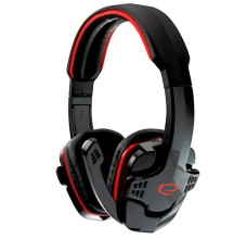 HEADPHONES WITH MICROPHONE FOR PLAYERS RAVEN RED
