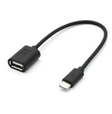 Cable OTG USB AF - USB C 15cm black