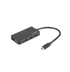 Hub USB3.0 4-Port Silkworm black USB-C