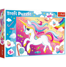 Puzzle 100 elements - Beautiful unicorn