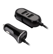 Car charger 12-24V Multicharge 3xUSB 7,2A + PD 18W