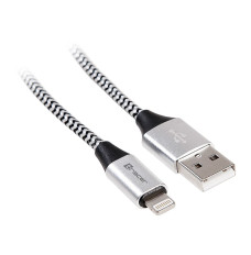 Cable USB 2.0 iPhone AM lightning 1,0m black-silver