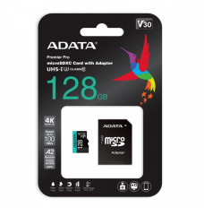 Memory card microSD Premier Pro 128 GB UHS1 U3 V30 A2 + adapter 