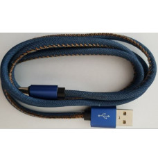 Cable USB 2.0 Type C premium jeans 2 m