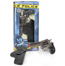 Metal police revolver with holster Gonher 