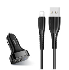 car charger 2xUSB c13 2.1A lightning black NTU35LC13TZ