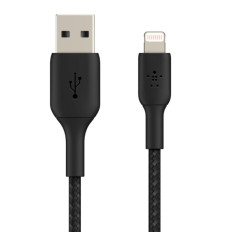 Cable Braided USB-Light ning 15cm black