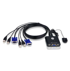 2-Port USB VGA Cable Switch w Rem. Port Selec