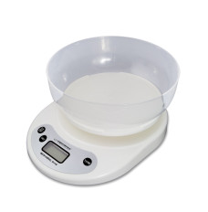 KITCHEN SCALE WITH BOWL COCONUT