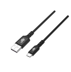 Cable USB-USB C 2m silicone black Quick Charge