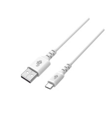 Cable USB-USB C 2m silicone white Quick Charge