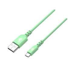 Cable USB-USB C 2m silicone green Quick Charge