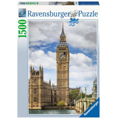 Puzzle 1500 elements Funny cat on the Big Ben