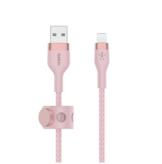 Cable BoostCharge USB-A for Lightning silicone 3m, pink
