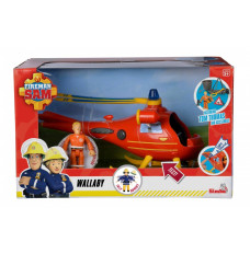Helicopter Fireman Sam Wallby with figurine