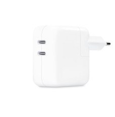 Power adapter with two USB-C ports, 35W