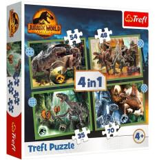 Puzzle 4in1 Fierce Dinosaurs Jurassic World