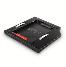 RSS-CD09 2.5" SSD HDD caddy into DVD slot, 9.5 mm, LED, ALU