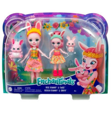 Enchantimals doll set of sisters Bree and Bedelia and their bunnies