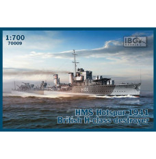 Plastic model ship HMS Hotspur 1941 British H-class destroyer