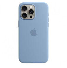 Silicone case with MagSafe for iPhone 15 Pro Max - winter blue