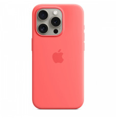 Silicon case with MagSafe for iPhone 15 Pro - guava