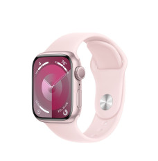 Watch Series 9 GPS 41mm Pink Aluminium Case with Light Pink Sport Band - S M