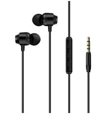 Wired headphones 3,5 mm jack black
